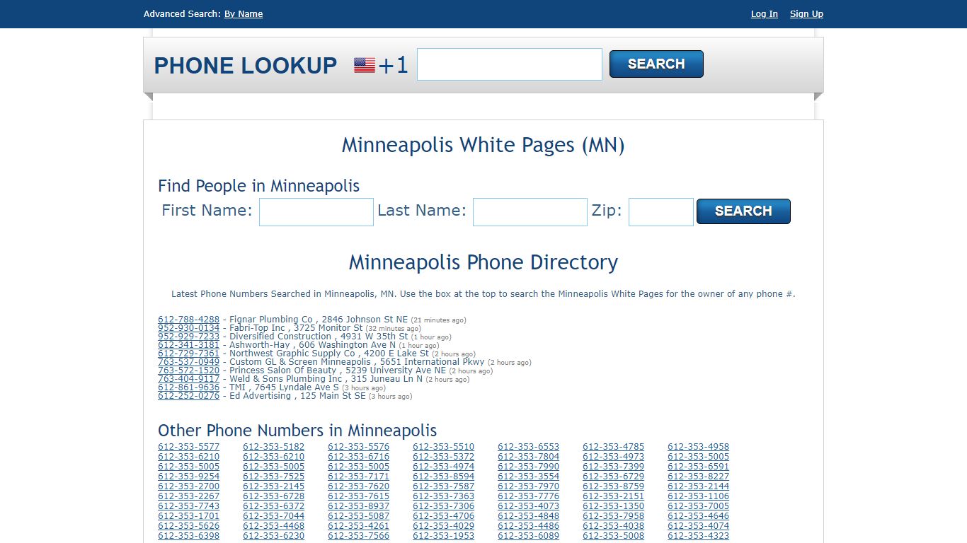 Minneapolis White Pages - Minneapolis Phone Directory Lookup