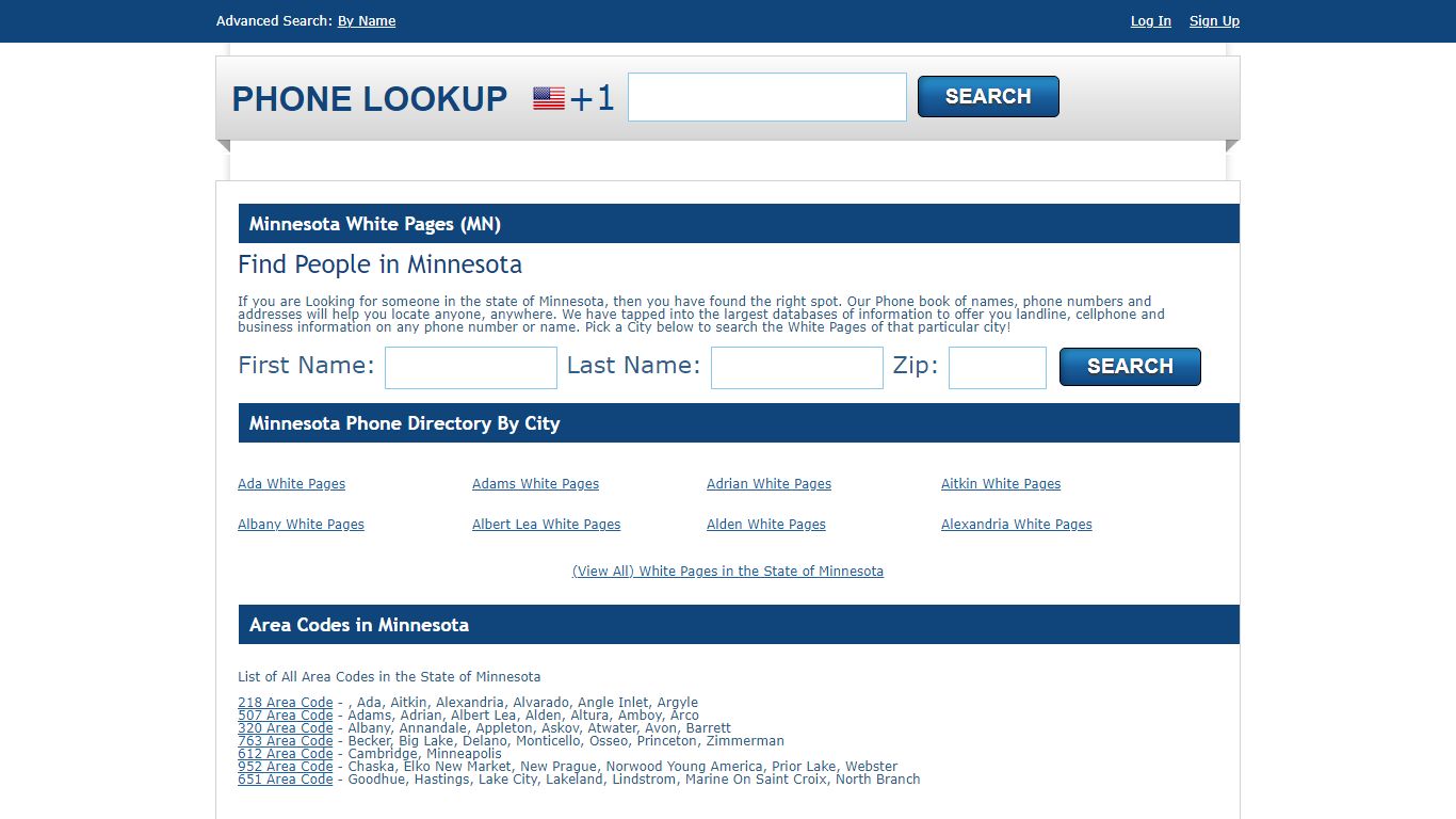 Minnesota White Pages - MN Phone Directory Lookup